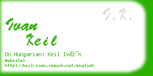 ivan keil business card